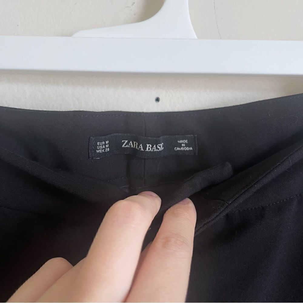 ZARA Black Crochet Straight Pant Medium - Picture 6 of 13